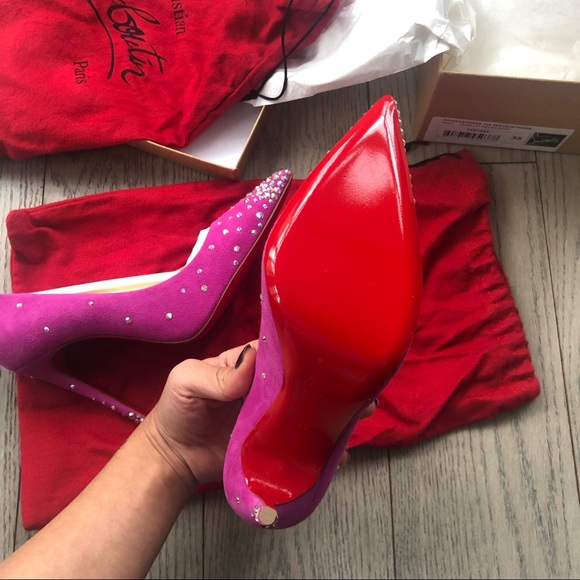 Christian Louboutin Degrastrass 100 Suede Crystal - Picture 4 of 5